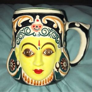 Hindi mug with lotus flower